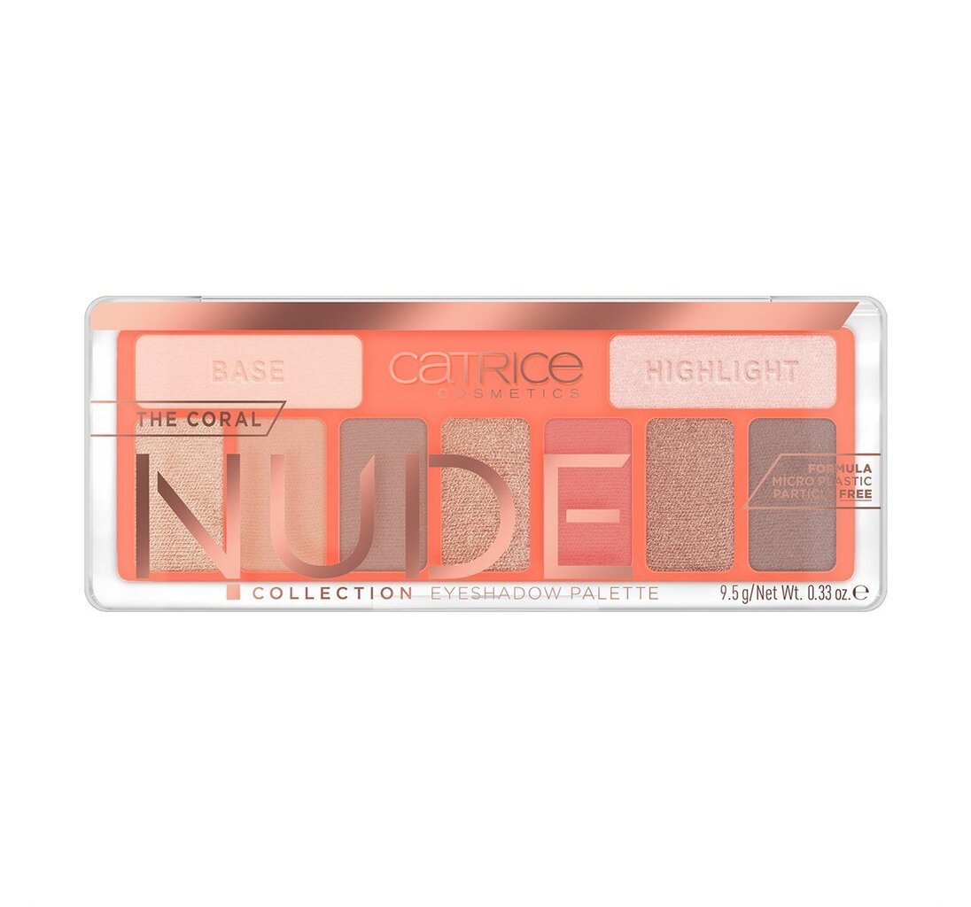 Lauvärvipalett Catrice The Coral Nude Collection, 9,5 g, 010 Peach Passion hind ja info | Ripsmetušid, lauvärvid, silmapliiatsid, seerumid | kaup24.ee