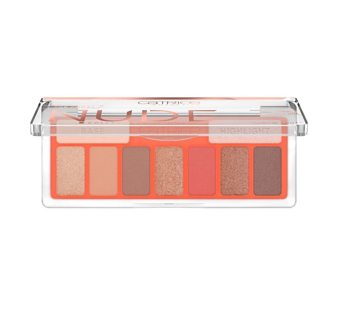 Lauvärvipalett Catrice The Coral Nude Collection, 9,5 g, 010 Peach Passion hind ja info | Ripsmetušid, lauvärvid, silmapliiatsid, seerumid | kaup24.ee