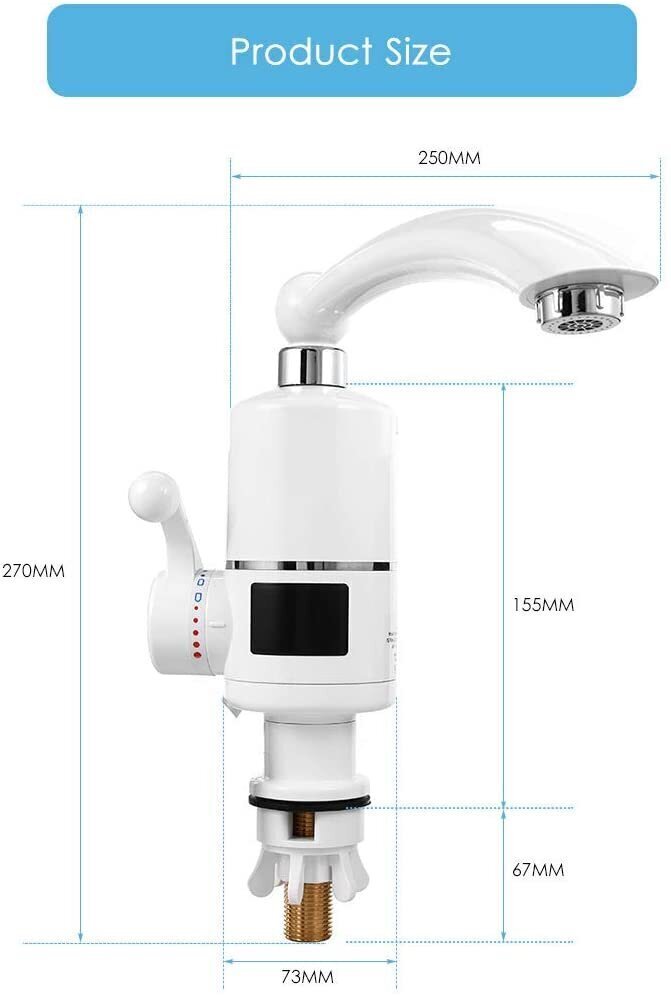 Elektriline veesoojenduskraan "Tavalax Deluxe LED" hind ja info | Boilerid | kaup24.ee