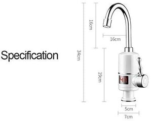 Elektriline veesoojenduskraan "Tavalax Standart Deluxe LED" цена и информация | Водонагреватели | kaup24.ee