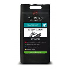 Корм для взрослых кошек Olivers с лососем Cat Sensitive Digestion Salmon Grain Free, 8 кг цена и информация | Сухой корм для кошек | kaup24.ee