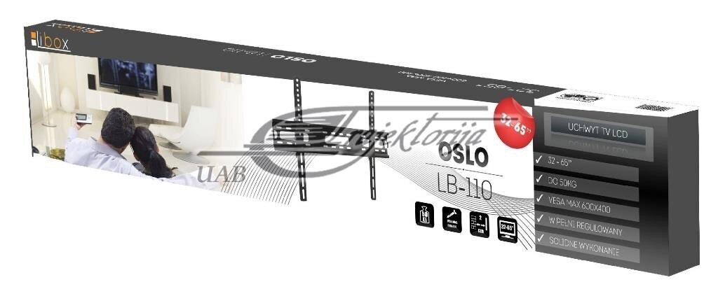 Televizoriaus laikiklis Oslo LB-110 | 32''-65'', VESA 600x400mm, 50 kg цена и информация | Teleri seinakinnitused ja hoidjad | kaup24.ee