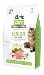 Brit Care Cat Grain-Free Senior Weight Control полноценный корм для кошек 2кг цена и информация | Сухой корм для кошек | kaup24.ee