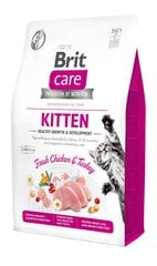 Brit Care Cat Grain-Free Kitten Healthy Growth полноценный корм для котят 7кг цена и информация | Сухой корм для кошек | kaup24.ee