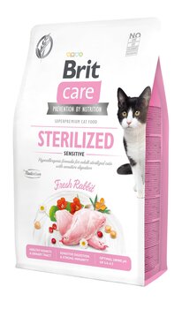 Brit Care Cat Grain-Free Sterilized Sensitive полноценный корм для кошек 2кг цена и информация | Сухой корм для кошек | kaup24.ee