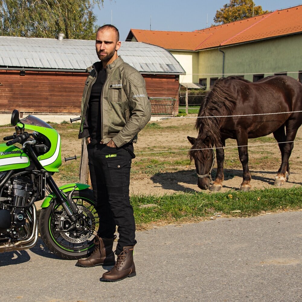 Meeste mototeksad W-TEC Aredator, mustad hind ja info | Mootorratturi püksid | kaup24.ee