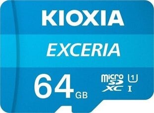 Mälukaart Kioxia Exceria 64GB U1 microSDHC hind ja info | Mobiiltelefonide mälukaardid | kaup24.ee