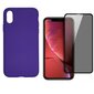 Full protection Set - silikoonist ümbris - lilla (orchid) + ekraani kaitseklaas Privacy telefonile iPhone X/XS hind ja info | Telefoni kaaned, ümbrised | kaup24.ee