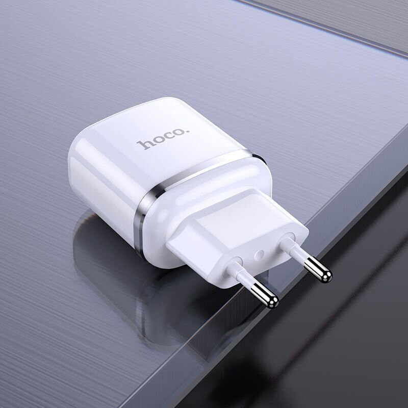 Laadija Hoco N4 kahe USB pistikuga (2.4A), valge hind ja info | Mobiiltelefonide laadijad | kaup24.ee