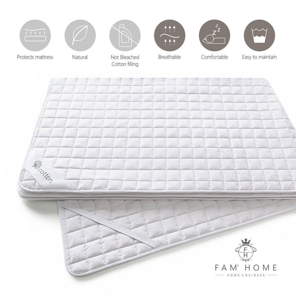 Madratsikate FAM HOME Cotton Touch 90x200 cm цена и информация | Voodilinad | kaup24.ee