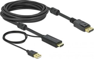Delock 85966, DisplayPort, 5 m hind ja info | Kaablid ja juhtmed | kaup24.ee