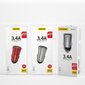 Laadija Dudao 3,4A Universal Smart Car Charger 2x USB, punane hind ja info | Mobiiltelefonide laadijad | kaup24.ee