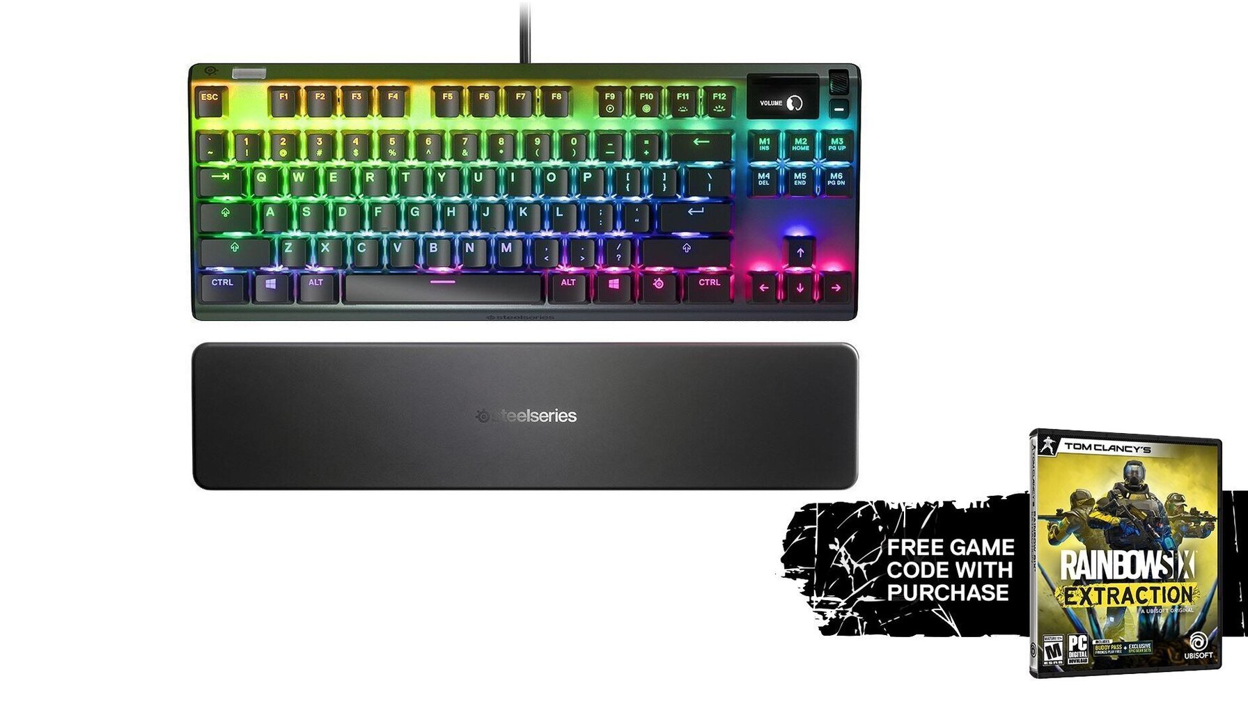 SteelSeries, Apex 7 TKL, Brown Switch, US hind ja info | Klaviatuurid | kaup24.ee