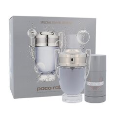 Komplekt Paco Rabanne Invictus meestele: tualettvesi EDT 100 ml + pulkdeodorant 75 ml hind ja info | Meeste parfüümid | kaup24.ee