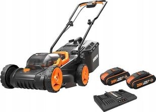 Juhtmevaba Worx muruniiduk 2x20V 4Ah Worx (WG743E) hind ja info | WORX Aiakaubad | kaup24.ee