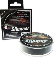 Леска плетеная HD8 Silencer Braid 120м 0.15мм 20lbs 9кг, зеленая цена и информация | Филаменты | kaup24.ee