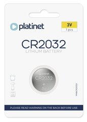 Patarei Platinet CR2032 Lithium 3V Tablet, 1 tk hind ja info | Patareid | kaup24.ee