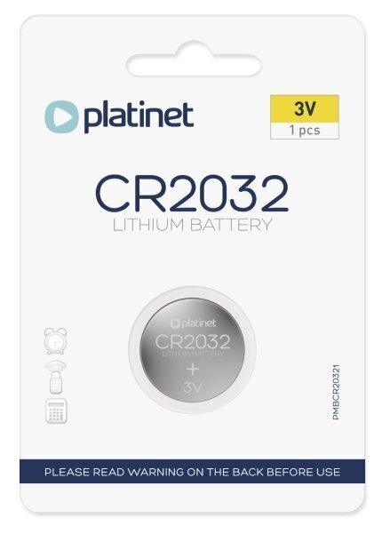 Patarei Platinet CR2032 Lithium 3V Tablet, 1 tk цена и информация | Patareid | kaup24.ee