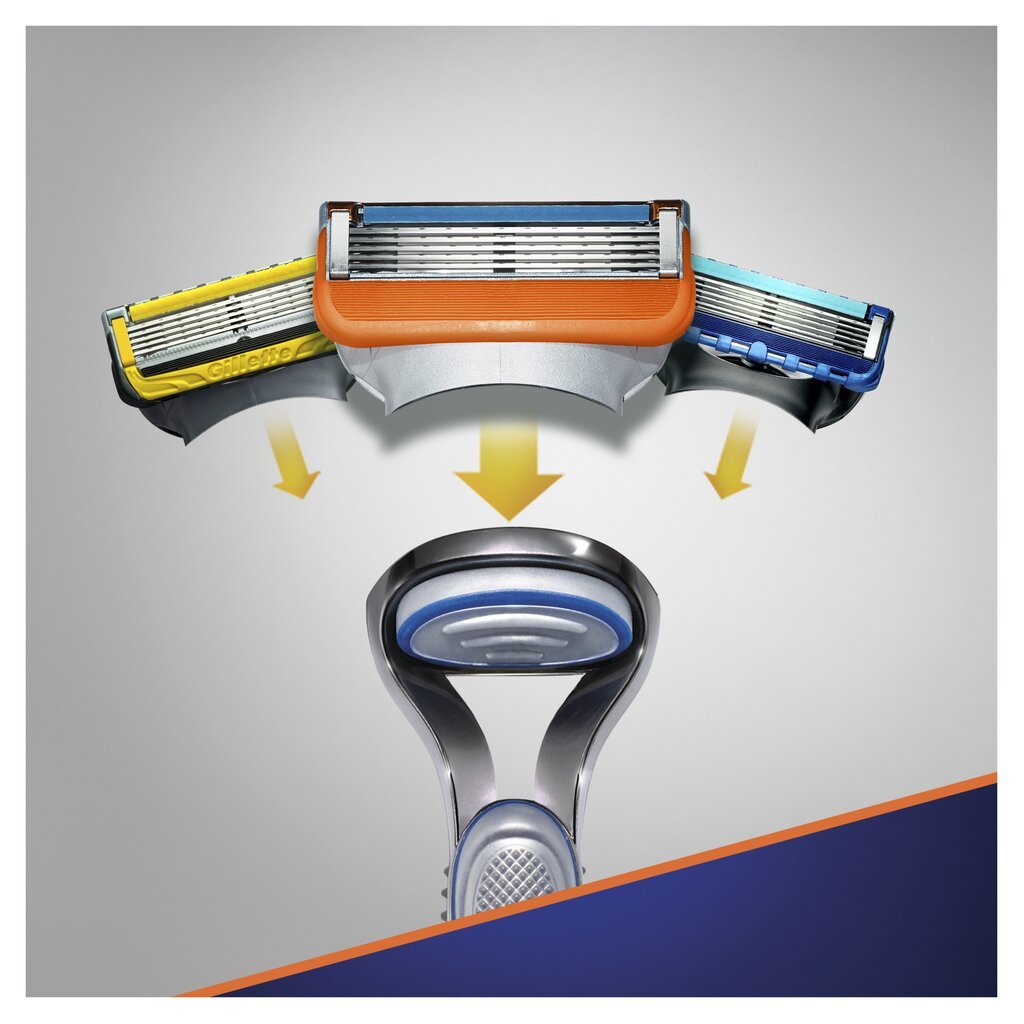 Komplekt Gillette Fusion5: raseerija + raseerimispead 11 tk hind ja info | Raseerimisvahendid | kaup24.ee