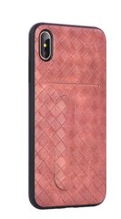 Devia iWallet Silicone Back Case With Place for Cards For Apple iPhone XS Max Pink цена и информация | Чехлы для телефонов | kaup24.ee