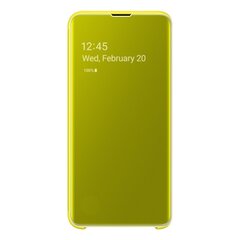 Samsung Clear View Cover EF-ZG970CY S10e jaoks kollane hind ja info | Telefoni kaaned, ümbrised | kaup24.ee