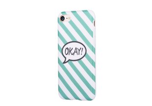 Telefoniümbris Devia Vivid Okay Plastic Back Case For Apple iPhone 7 / 8 White - Green (Mocco Blister) hind ja info | Telefoni kaaned, ümbrised | kaup24.ee