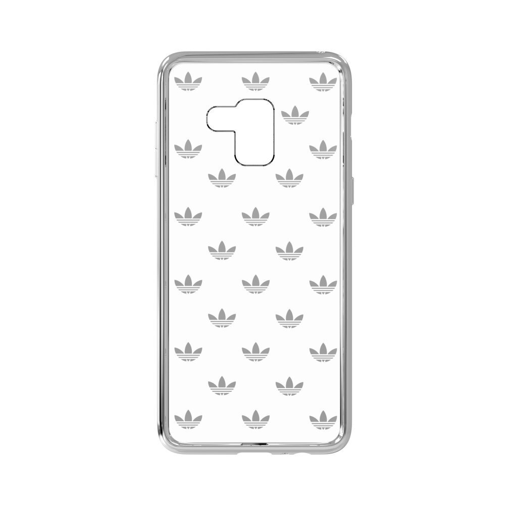 Telefoniümbris Adidas Clear Case Silicone Case for Samsung A530 Galaxy A8 (2018) Transparent - Silver (EU Blister) hind ja info | Telefoni kaaned, ümbrised | kaup24.ee