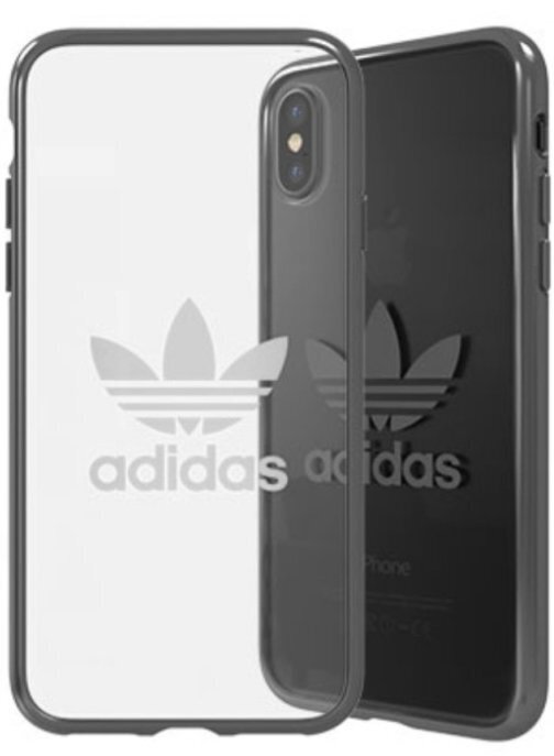 Adidas Clear Case Silicone Case for Apple iPhone X / XS Transparent - Black (EU Blister) цена и информация | Telefoni kaaned, ümbrised | kaup24.ee