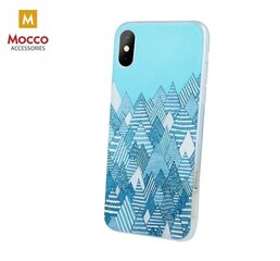 Mocco Trendy Winter Silicone Back Case for Apple iPhone XS Plus Geometric Winter Motif hind ja info | Telefoni kaaned, ümbrised | kaup24.ee