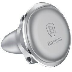 Baseus Magnetic Air Vent car mount holder with cable clip silver (Silver) hind ja info | Mobiiltelefonide hoidjad | kaup24.ee