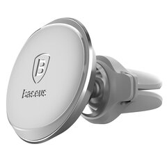 Baseus Magnetic Air Vent car mount holder with cable clip silver (Silver) цена и информация | Держатели для телефонов | kaup24.ee