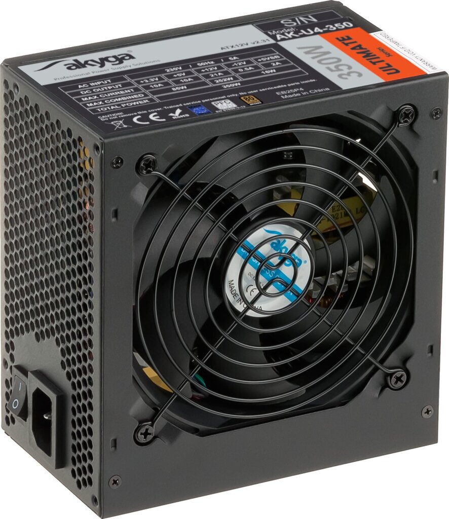 Akyga Ultimate 350W (AK-U4-350) цена и информация | Toiteplokid (PSU) | kaup24.ee