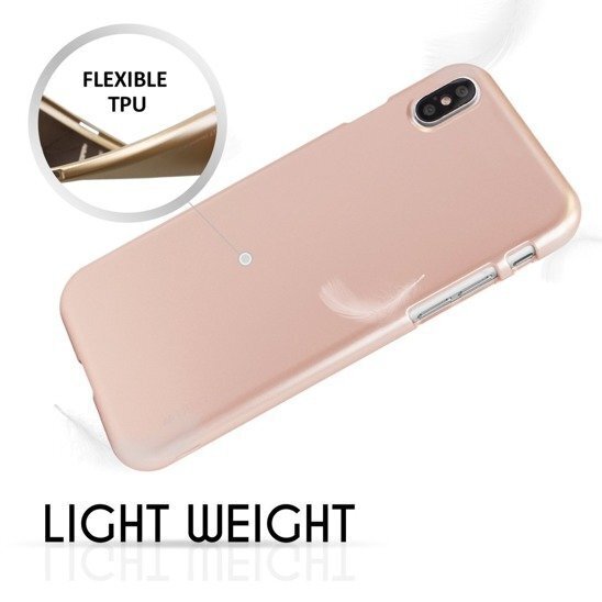 Mercury i-Jelly Back Case Strong Silicone Case With Metallic Glitter for Apple iPhone XS MAX Light Pink hind ja info | Telefoni kaaned, ümbrised | kaup24.ee