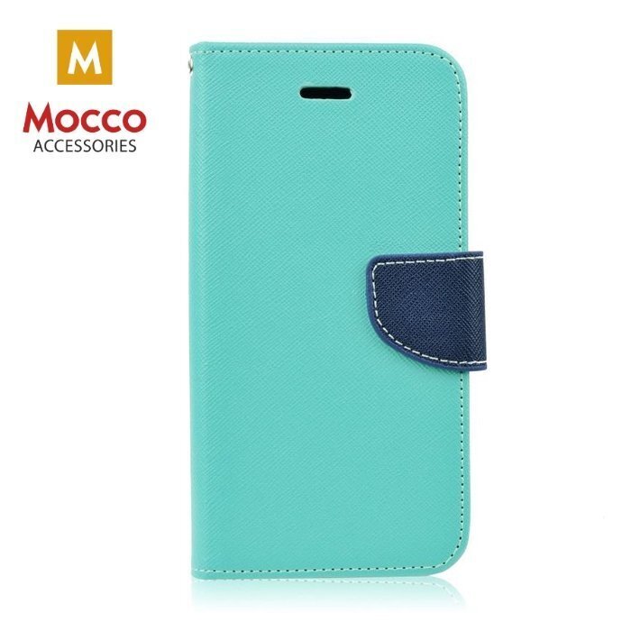 Mocco Fancy Book Case For Apple iPhone XS / X Mint / Blue hind ja info | Telefoni kaaned, ümbrised | kaup24.ee