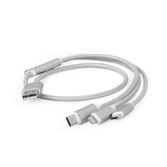 Gembird USB 3-in-1 USB 2.0 - Lightning, USB-C (M), Micro USB (M), 1м цена и информация | Кабели и провода | kaup24.ee