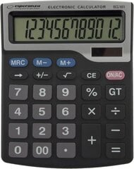 Настольный калькулятор Esperanza ECL101, экран 12 цифр цена и информация | Смягчает воду и защищает Вашу посудомоечную машину от извести. | kaup24.ee