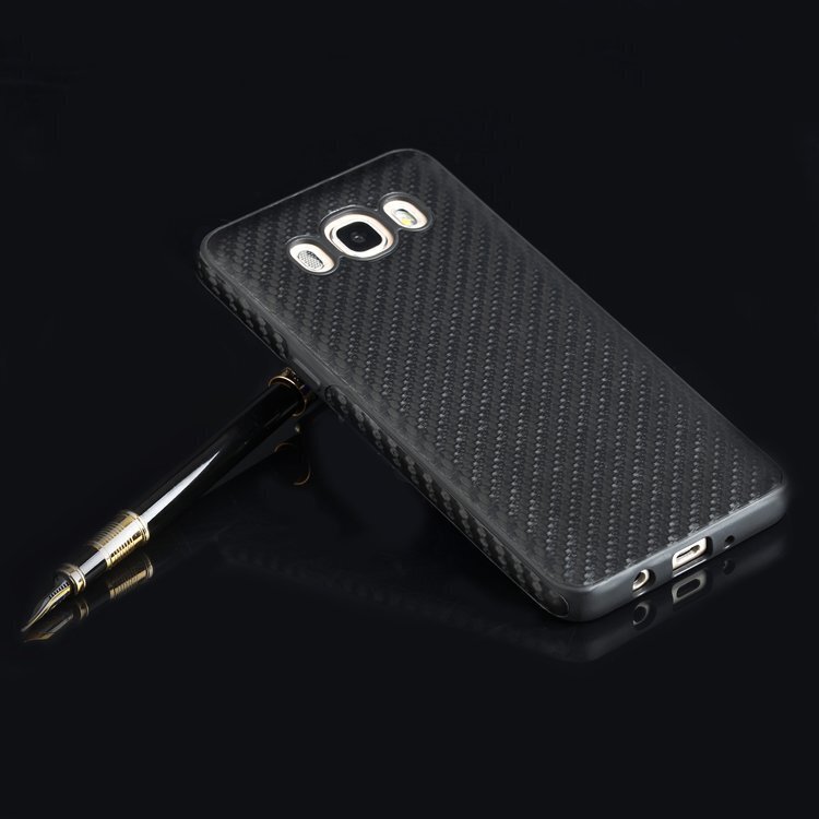 Qult Luxury Carbon Back Case Silicone Case for LG K420 K10 Black hind ja info | Telefoni kaaned, ümbrised | kaup24.ee
