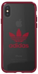 Adidas OR Clear Case Оригинальный Чехол - Бампер для Apple iPhone X / XS Красный (EU Blister) цена и информация | Чехлы для телефонов | kaup24.ee