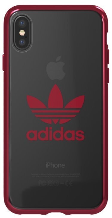 Adidas OR Clear Case - Bumper for Apple iPhone X / XS Red (EU Blister) цена и информация | Telefoni kaaned, ümbrised | kaup24.ee