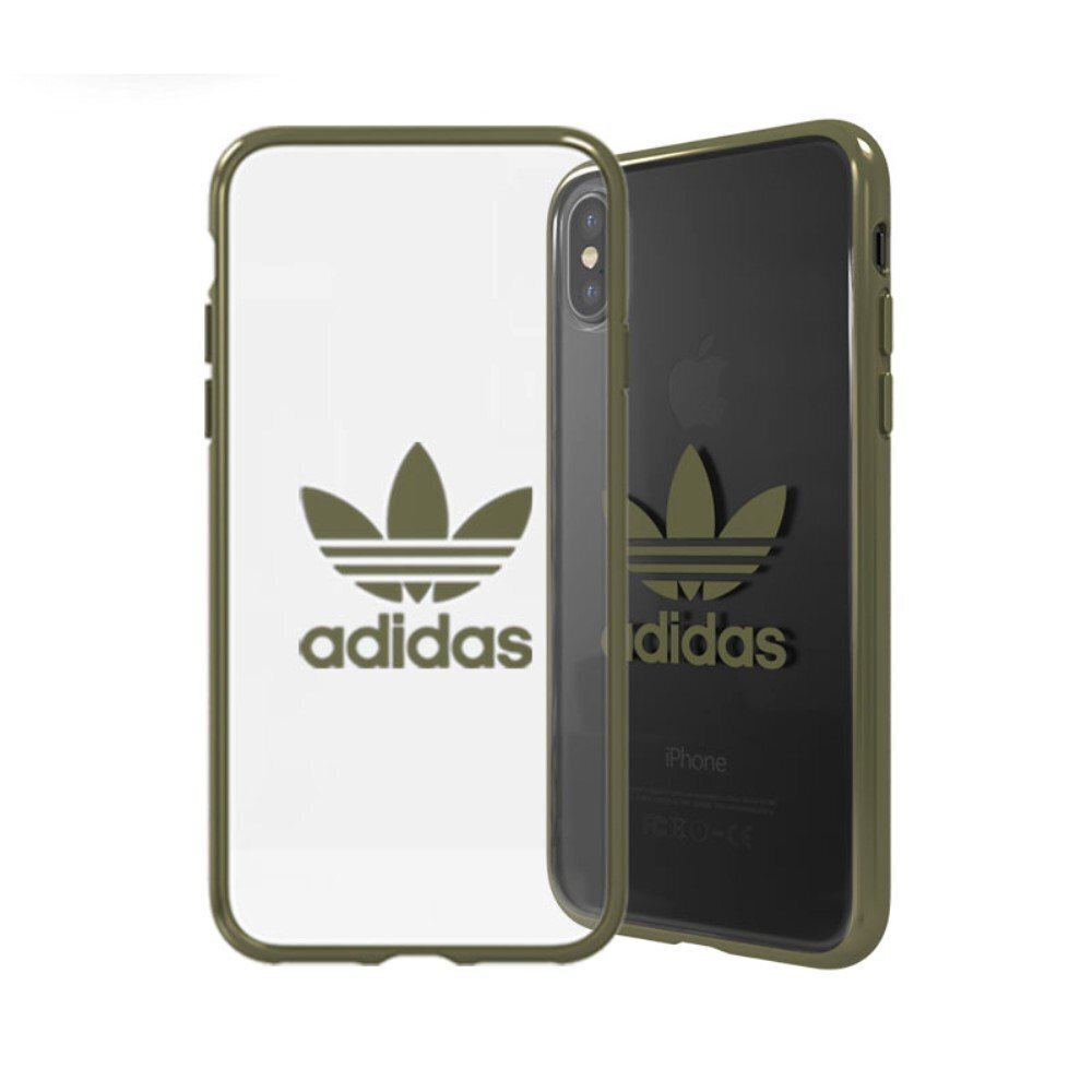 Adidas OR Clear Case - Bumper for Apple iPhone X / XS Green (EU Blister) hind ja info | Telefoni kaaned, ümbrised | kaup24.ee