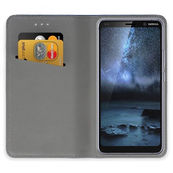 Mocco Smart Magnet Book Case For Nokia 9 PureView Blue hind ja info | Telefoni kaaned, ümbrised | kaup24.ee