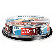 Компакт-диск Philips DVD+R 4.7GB CAKE BOX, 10 шт. цена и информация | Виниловые пластинки, CD, DVD | kaup24.ee