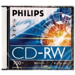PHILIPS CD-RW700 4X-12X, JEWEL CASE hind ja info | Vinüülplaadid, CD, DVD | kaup24.ee