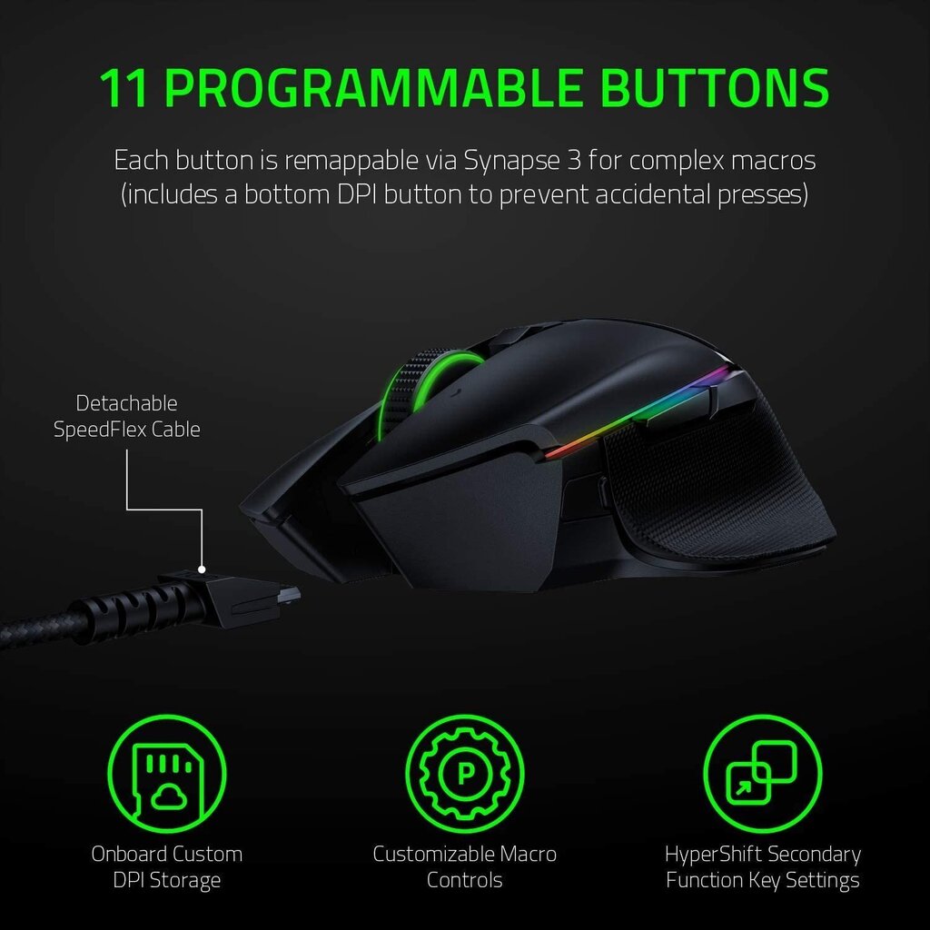 Razer Basilisk Ultimate, must цена и информация | Hiired | kaup24.ee