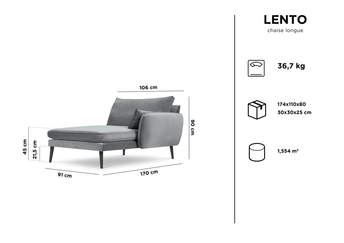 Kušett Kooko Home Lento, kollane hind ja info | Diivanid ja diivanvoodid | kaup24.ee