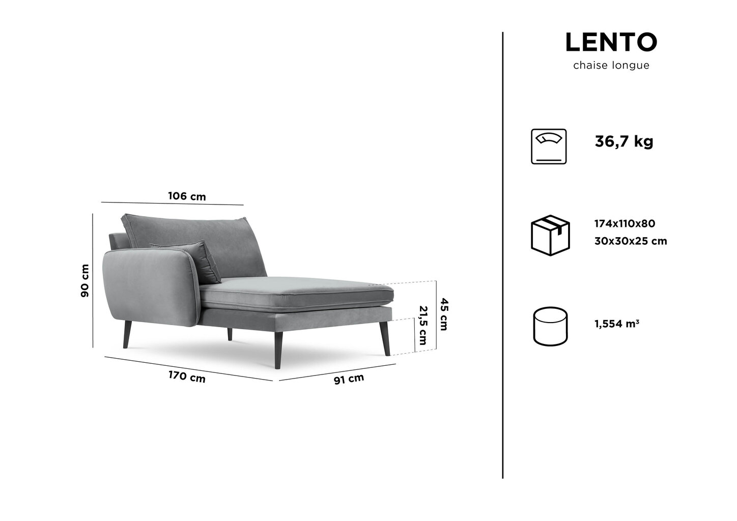 Kušett Kooko Home Lento, kollane hind ja info | Diivanid ja diivanvoodid | kaup24.ee