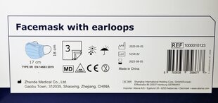 Ühekordne näomask ABENA IIR, 50 tk hind ja info | Esmaabi | kaup24.ee