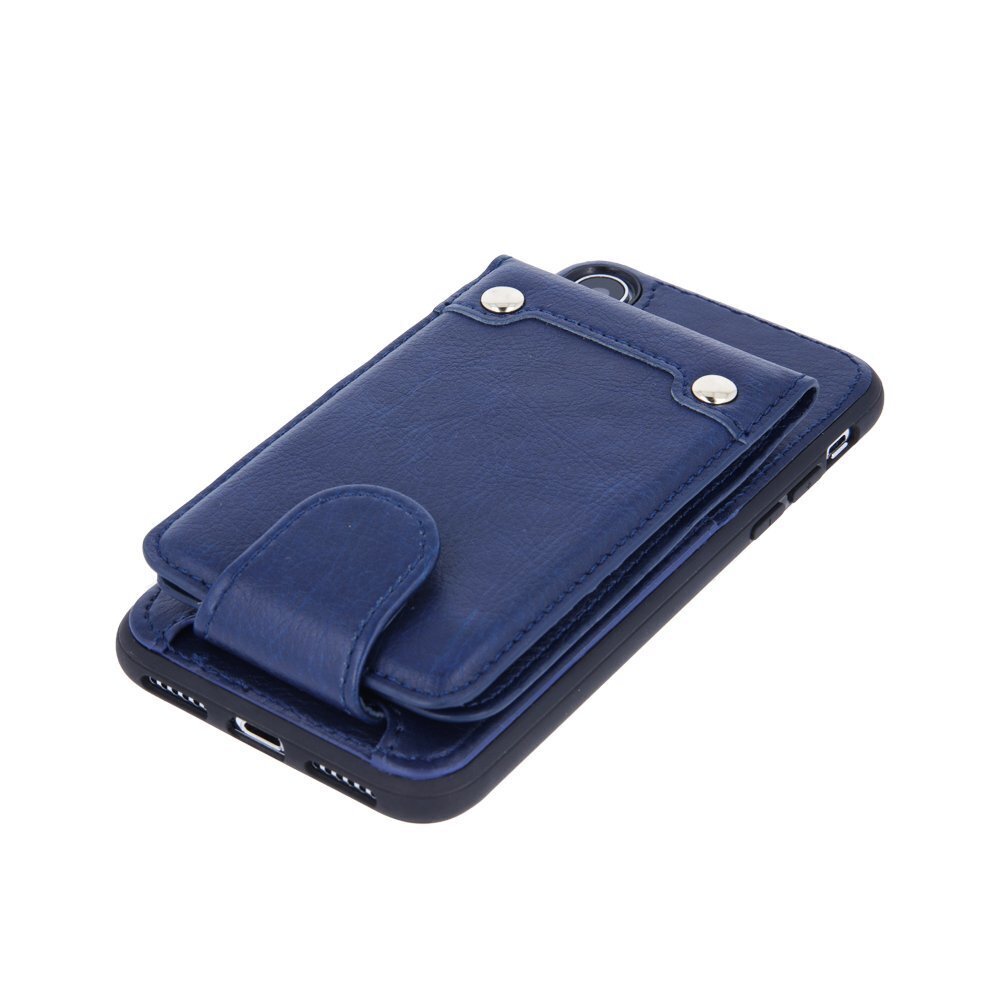 Mocco Smart Wallet Eco Leather Case - Card Holder For Apple iPhone X / XS Blue цена и информация | Telefoni kaaned, ümbrised | kaup24.ee