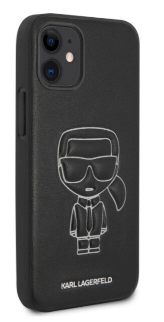 Telefoniümbris Karl Lagerfeld PU Embossed Apple iPhone 12 Mini, must hind ja info | Telefoni kaaned, ümbrised | kaup24.ee