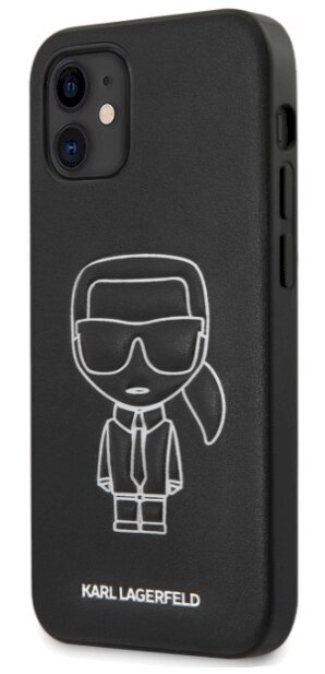 Telefoniümbris Karl Lagerfeld PU Embossed Apple iPhone 12 Mini, must hind ja info | Telefoni kaaned, ümbrised | kaup24.ee